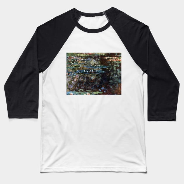 Waterlilies by Claude Monet Baseball T-Shirt by MasterpieceCafe